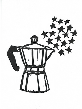 Moka Pot linocut