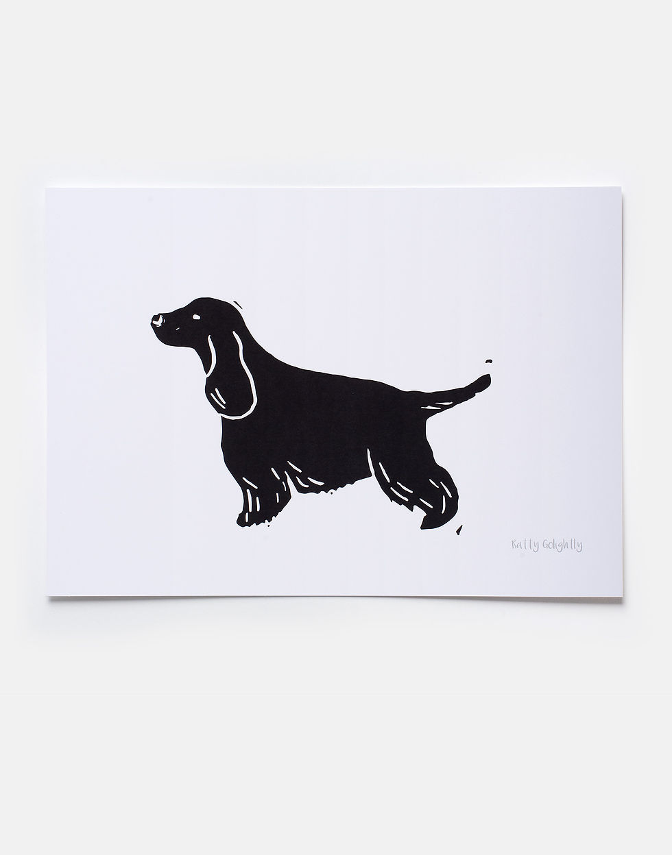 Cocker Spaniel block print