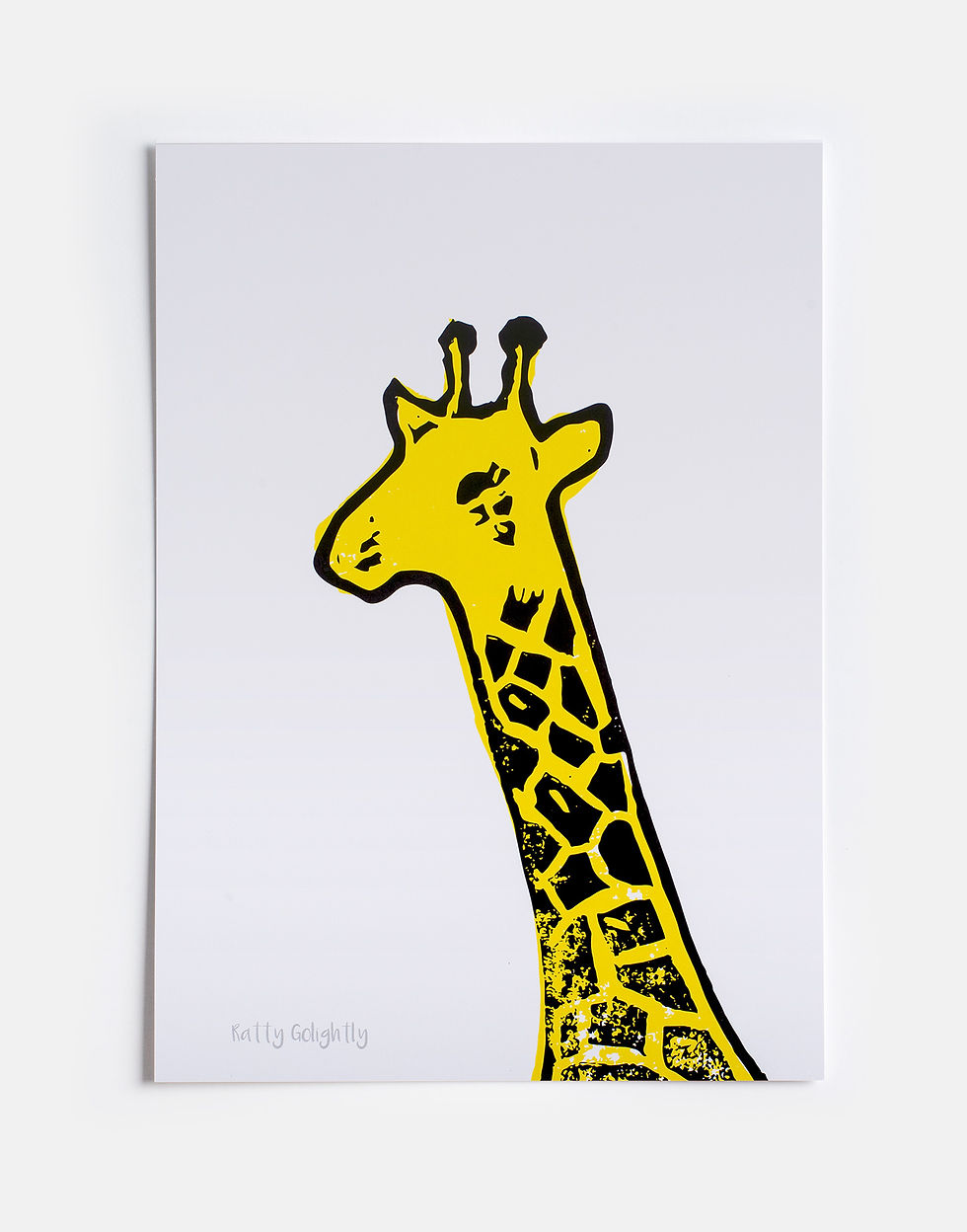 Block print giraffe