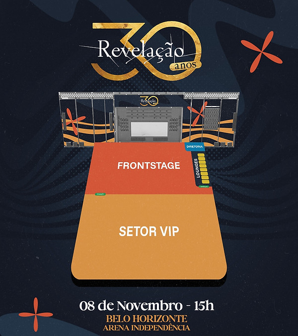 Mapa do show Revelação 30 anos
