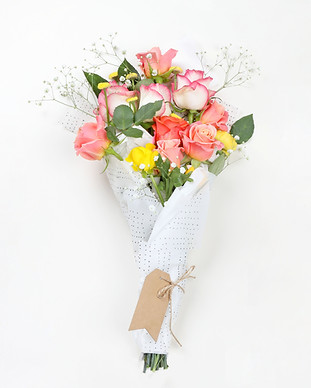 Coral Rose-Blumenstrauß
