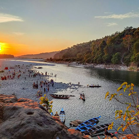 Dawki River Island Camping