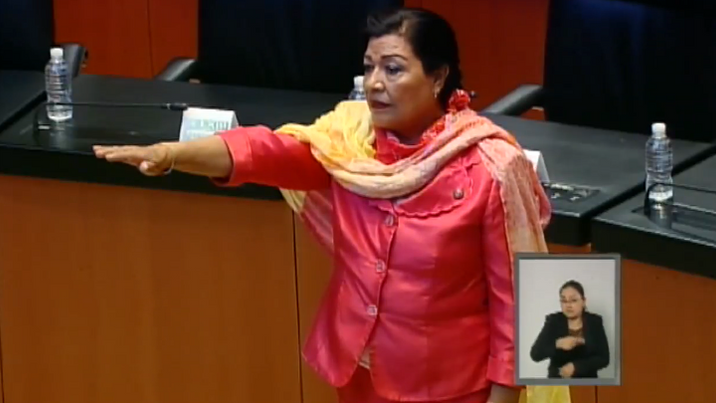 Rinde protesta Martha Palafox como Secretaría de la Mesa Directiva en el Senado