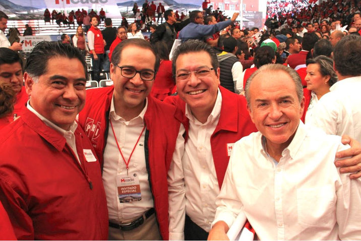 ACOMPAÑÓ MARCO MENA A JOSÉ MEADE EN SU CIERRE DE PRECAMPAÑA