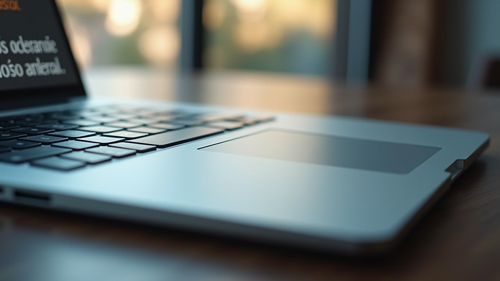 Eye-level view of a laptop screen showing a Spanish language blog article