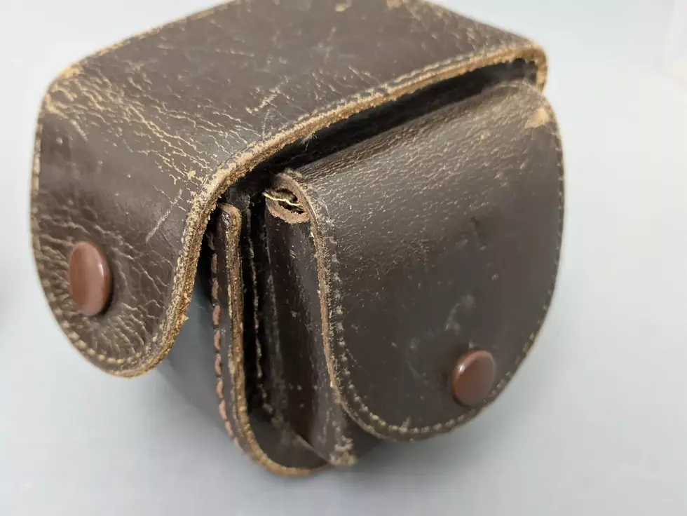 Thumbnail: Rolleiflex Filter Set And Lens Hood Bay1 Bayonet 1. In a leather case.