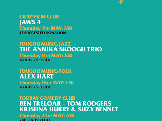Events at the Bottle Shop in May