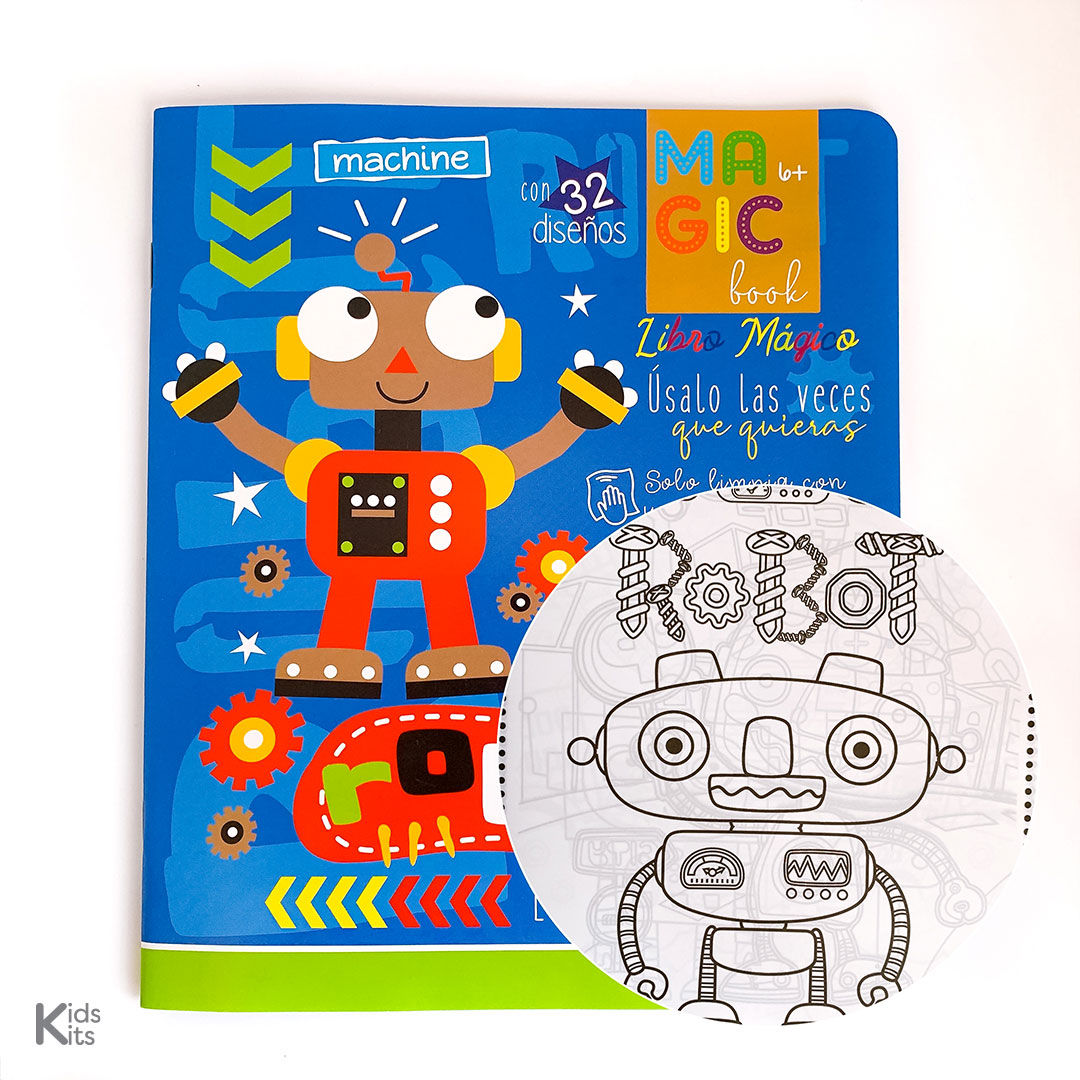 KIT LIBRO MÁGICO ROBOTS