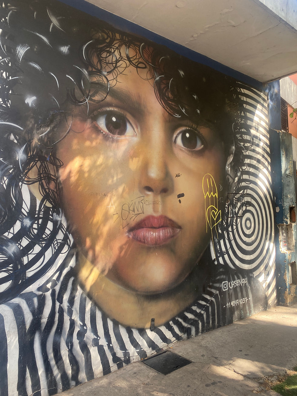 Example of some of the street art in Palermo