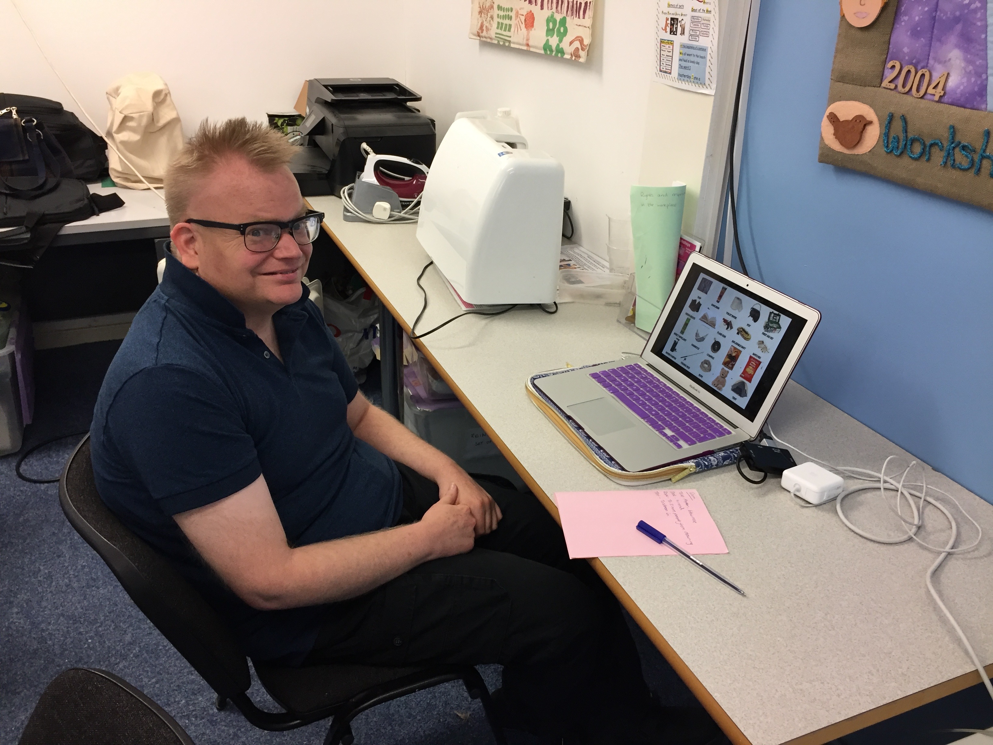 Sam is our resident 'Projector Man' who loves taking photos. He's also very good at painting and bui