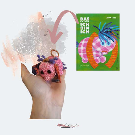 Gehäkelter Igel „Ich bin ich“, Figur aus Wolle handgemacht, inspiriert von Kinderbuch, Wollkunst – Tach Kunst Isabell Tach