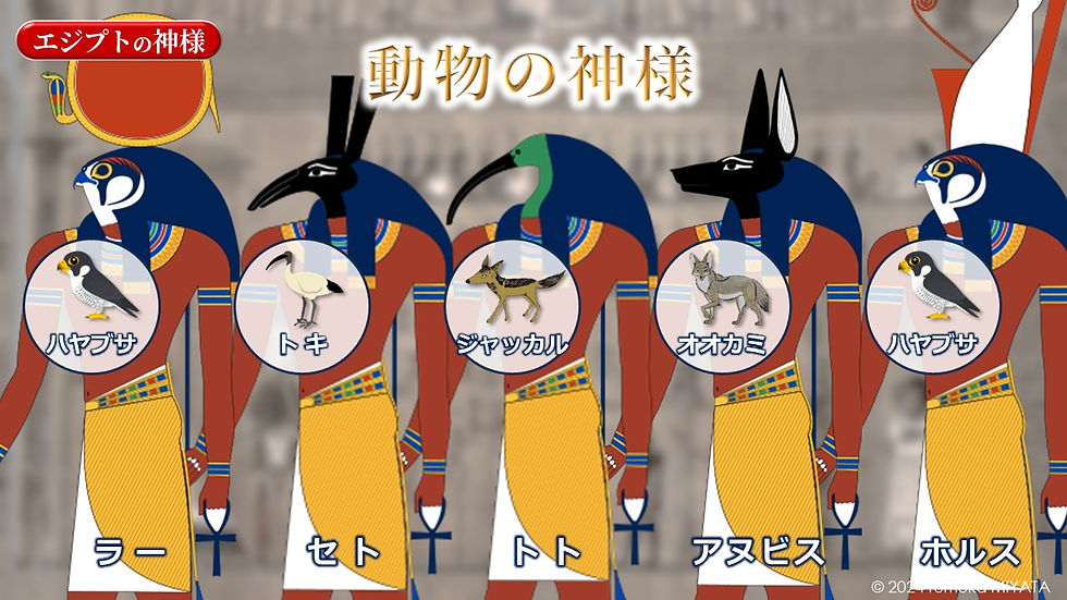 エジプト神話の動物の神様(プレゼン資料より)