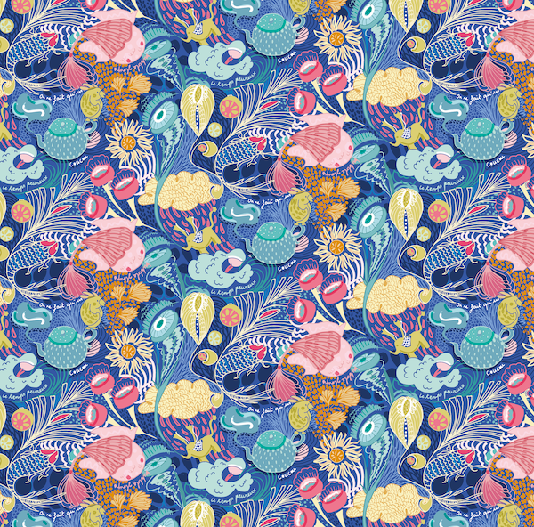 surface pattern designer | créatrice de motifs | lucillepattern | illustratrice | veilhan | design textile | mode | fashion | patterns | papeterie | stationery | déco | carterie | patternbank | graphiste | textile | textile addict | all over | illustrations | designer | cymé | editions mercileslivres | tissu | editor | éditeur | couverture livre | soda-art | petites phrases magiques spécial bonheur | petites phrases magiques de sagesse zen | petites phrases pour sourire chaque matin | citations | quote | proverbes | sagesse | zen | sourire | bonheur