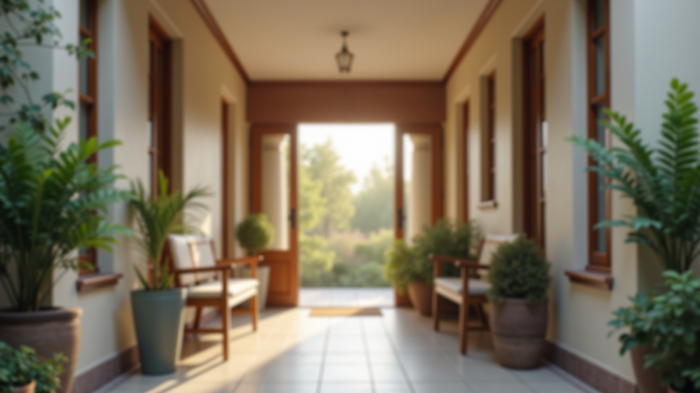 Close-up view of a welcoming personal care home entrance
