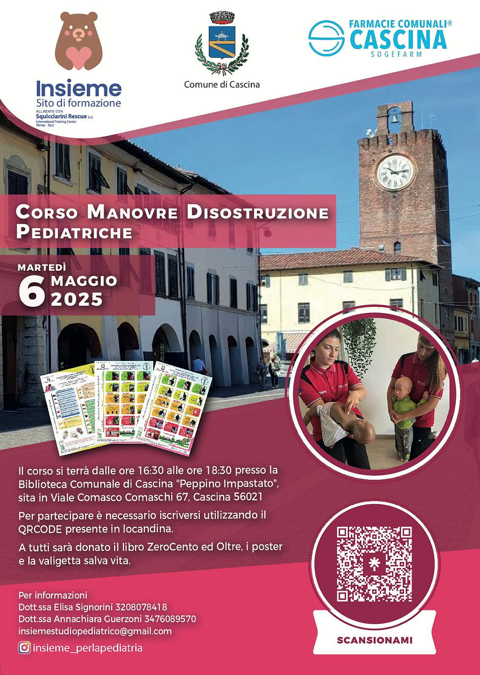 Un pomeriggio per imparare a salvare una vita – Il nostro corso del 6 Maggio a Cascina