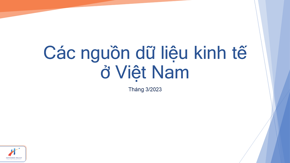 Các nguồn dữ liệu kinh tế vĩ mô tại Việt Nam