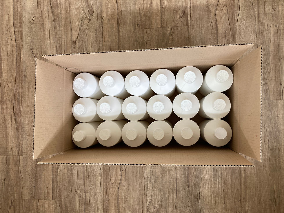 Miniaturbild: Leergebinde 1 Liter Enghalsflasche weiss HDPE mit Sicherheitsverschluss