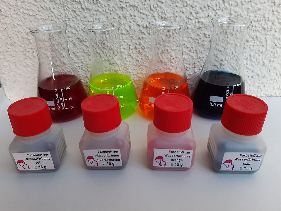 Miniaturbild: Wasserfärbemittel rot orangen gelb grün blau