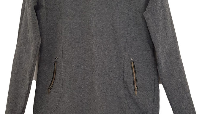 שמלה מחטבת אפורה L I TAG WOMAN