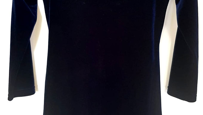 שמלת קטיפה כחול עמוק M I TOPPER