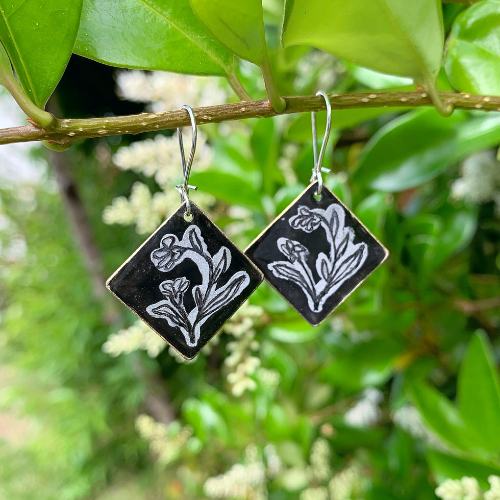 Thumbnail: Square Silver Earrings