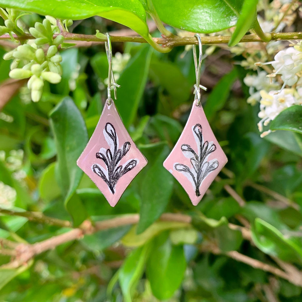 Thumbnail: Silver Kite Drop Earrings