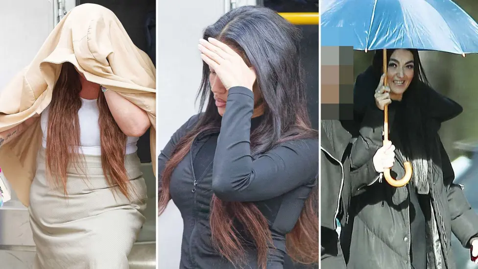 (L-R) Carrie-Anne Dreyer, Jessica Sani and Ffion Bowes-Cavanagh Hooley have all denied conspiring to smuggle cannabis