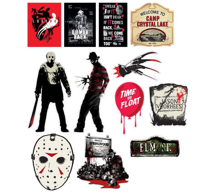 Mixed Horror Movie Cutouts - 12pc