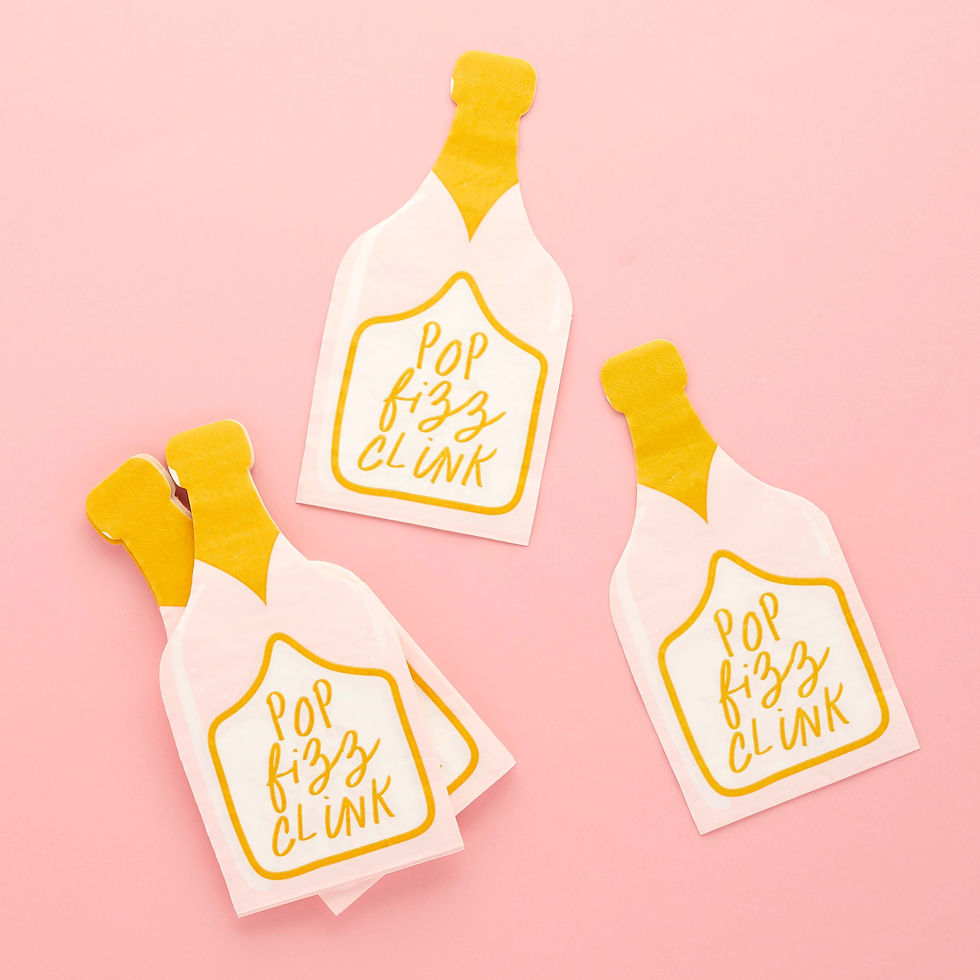 Champagne Bottle Napkins - 20 Pack
