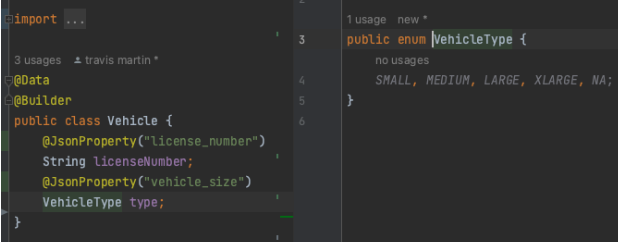 vehicle class implementation