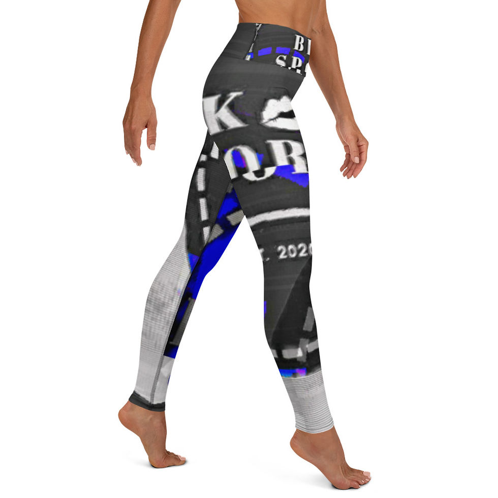 Thumbnail: BKS " High Frequency" Yoga Leggings (Purple)