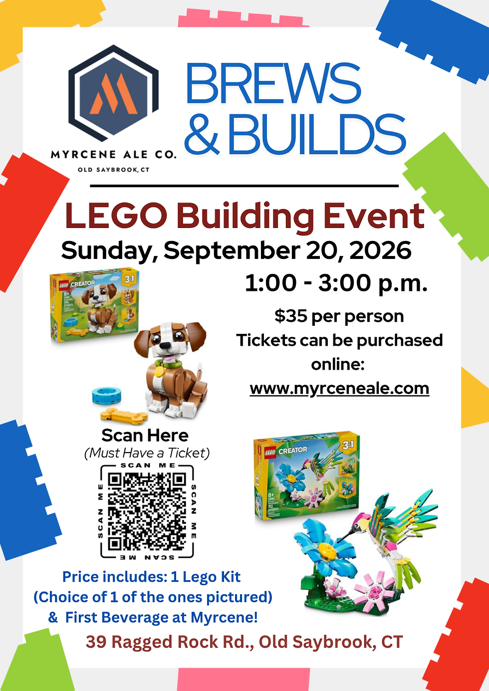 Brews & Builds: A Lego Building Event