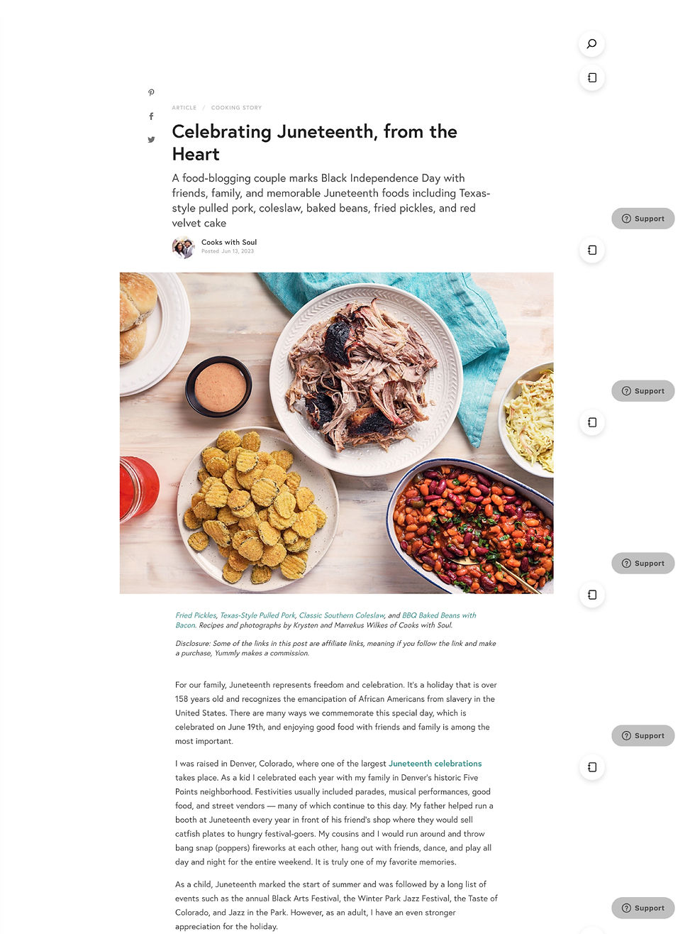 A photo of Fried Pickles, Texas-Style Pulled Pork, Classic Southern Coleslaw, and BBQ Baked Beans with Bacon