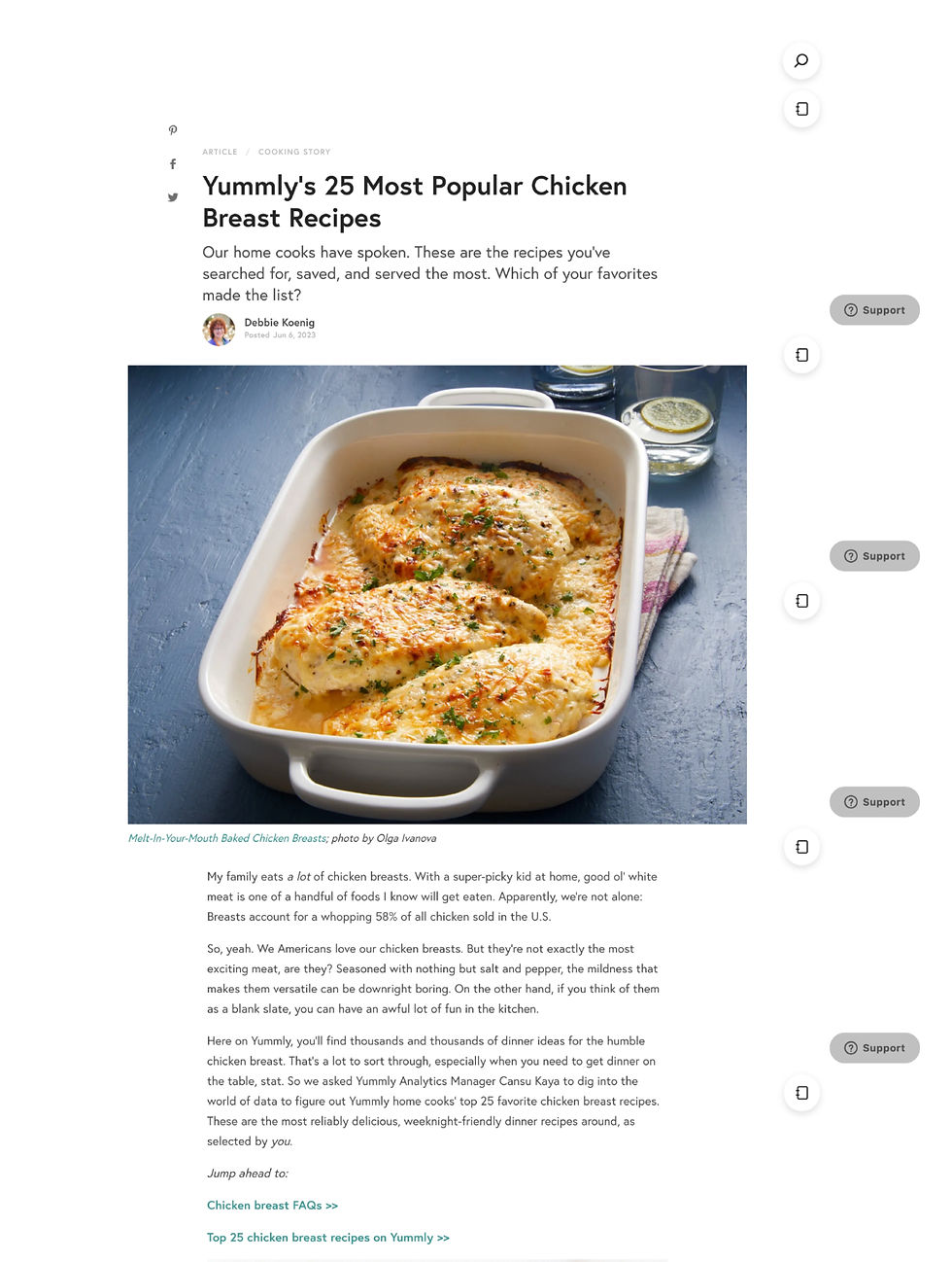 A photo of baked chicken breasts in sauce and cheese