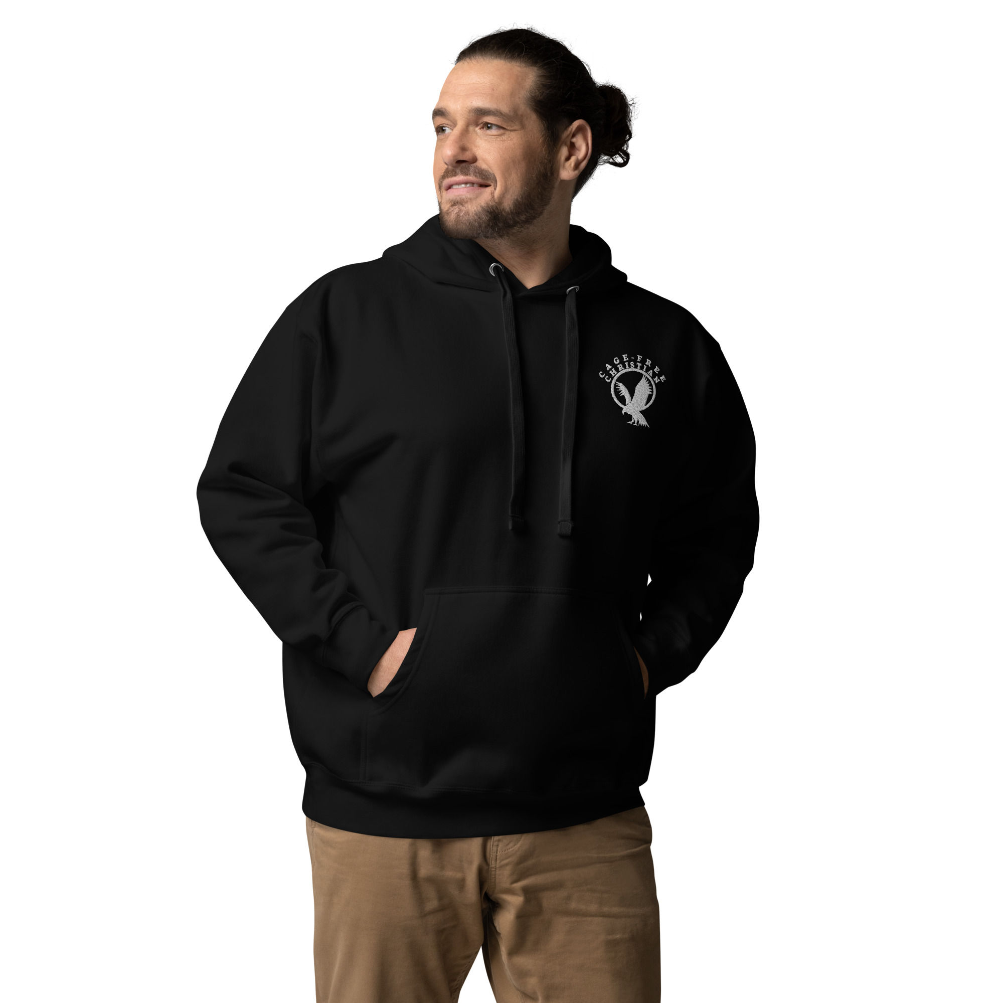 Cage-Free Embroidered Unisex Hoodie