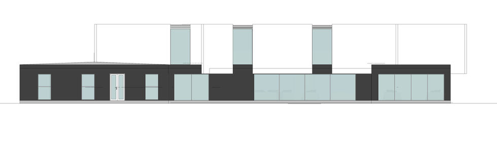 Minimalist design architecture with geometric shapes and colors.