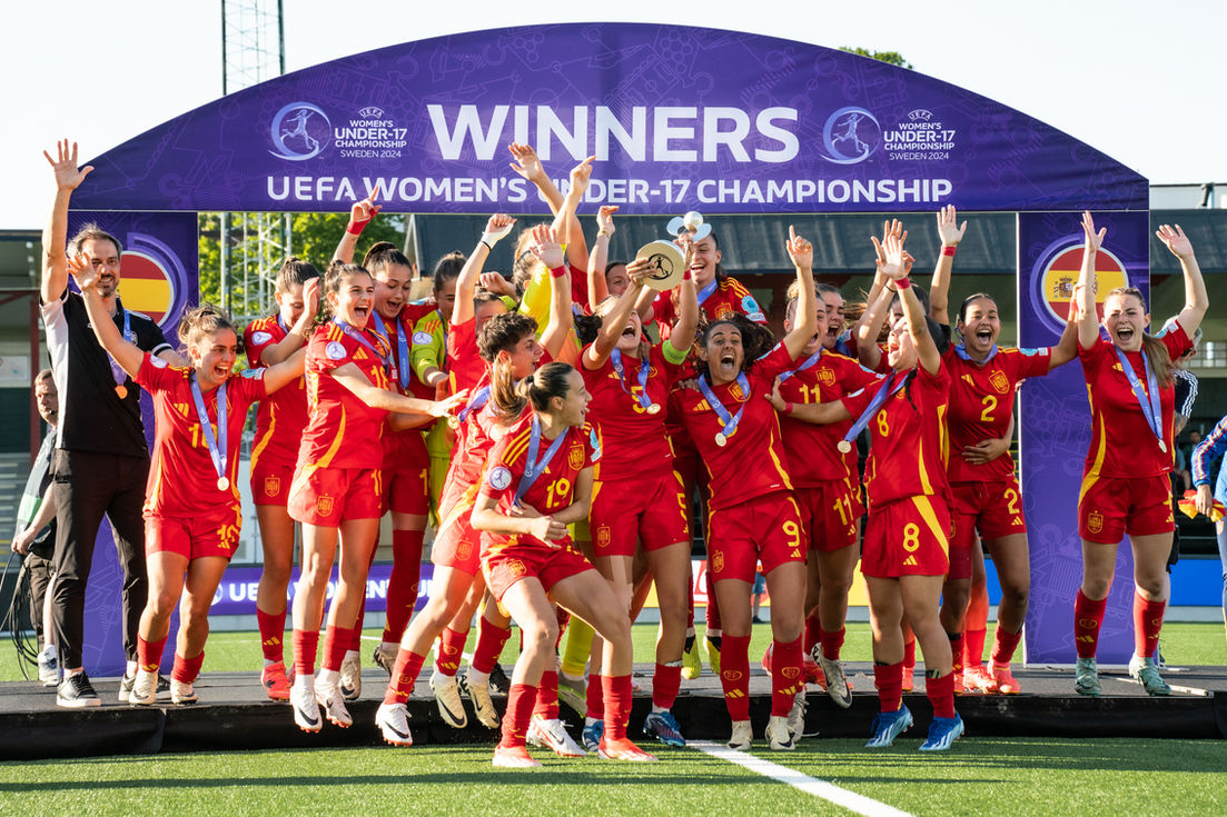 Spain women's European U-17 winners