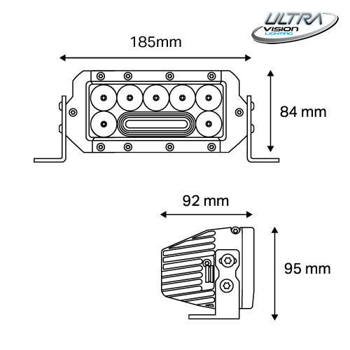 Thumbnail: Ultra Vision NITRO Maxx 55W 7″ LED Light bar