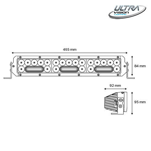 Thumbnail: Ultra Vision NITRO Maxx 155W 18″ LED Light bar