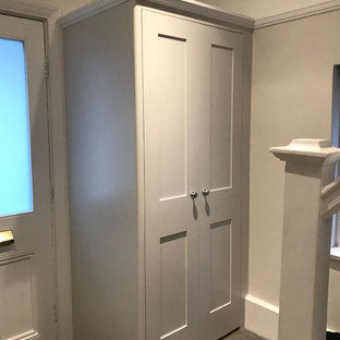 Brand new tailor built wardrobe next to a customers front door