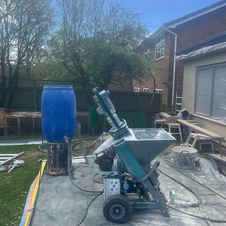 Rendering machine, ready to go to work on a customers house