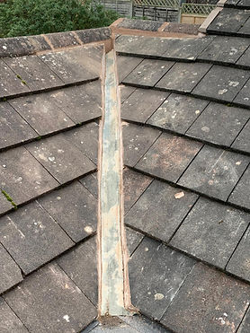 Valley repair on a clients house roof