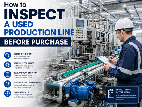 Inspection of a used machinery line