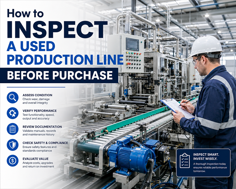 Inspection of a used machinery line