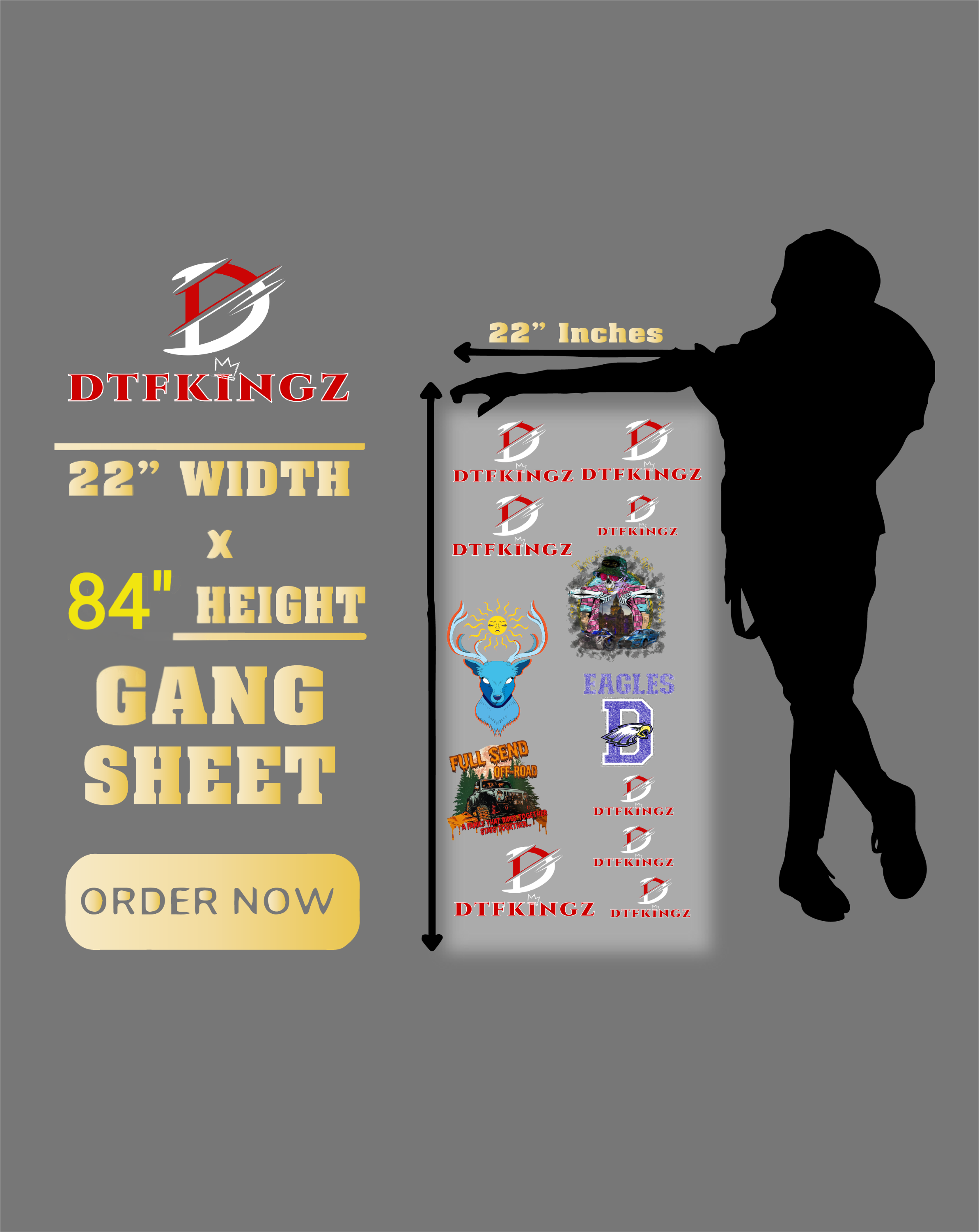 22x84 GANG SHEET