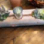 Maple Log with Votives