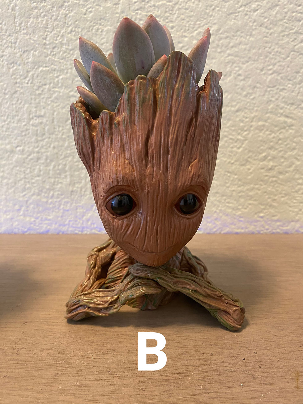 Thumbnail: Baby Groot planter with live succulent