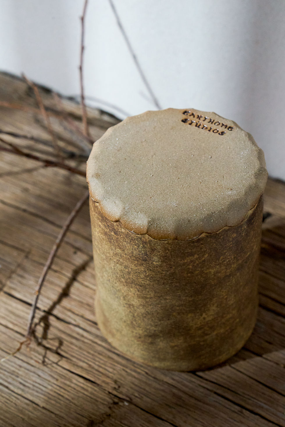 Thumbnail: Handmade tumbler cup Wabi-Sabi, Rustic bottom of cup
