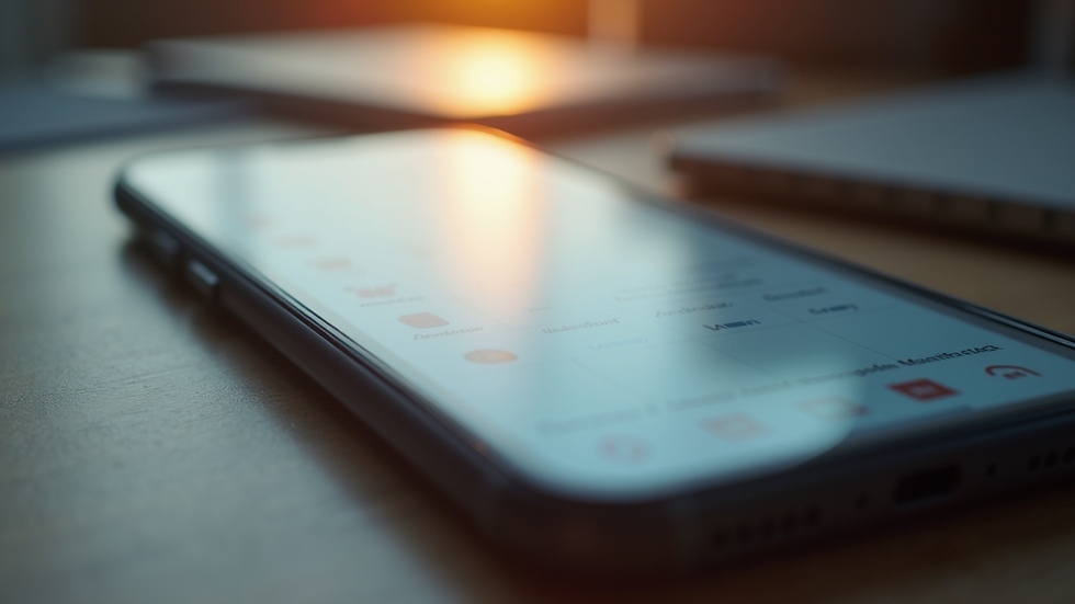 Close-up view of a smartphone screen showing a calendar app with scheduled tasks