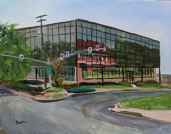 Plein air of a Gov;t office building in Bel Air MD